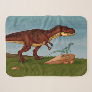 T-Rex and Velociraptor Sherpa Blanket