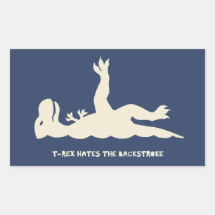 T-Rex Backstroke Sticker