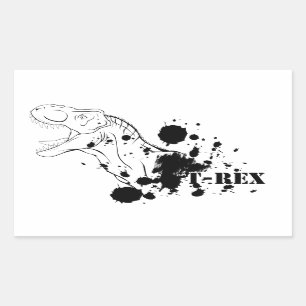 T-Rex (Black and White) Sticker