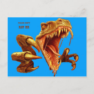 T Rex_blue screen.jpg Postcard