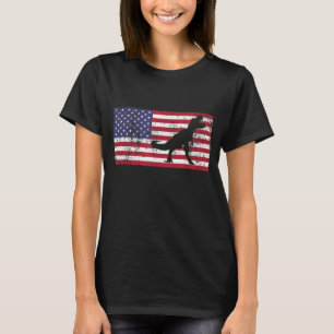 T Rex Boys American Flag Girls 4th of July Dinosau T-Shirt
