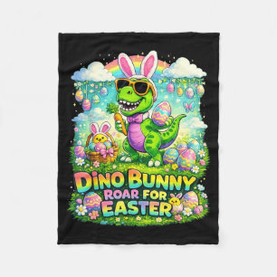T-rex bunny costume easter outfit for boys and kid fleece blanket