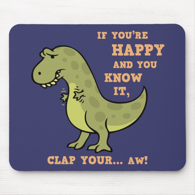 T-Rex Clap II Mouse Pad (Front)