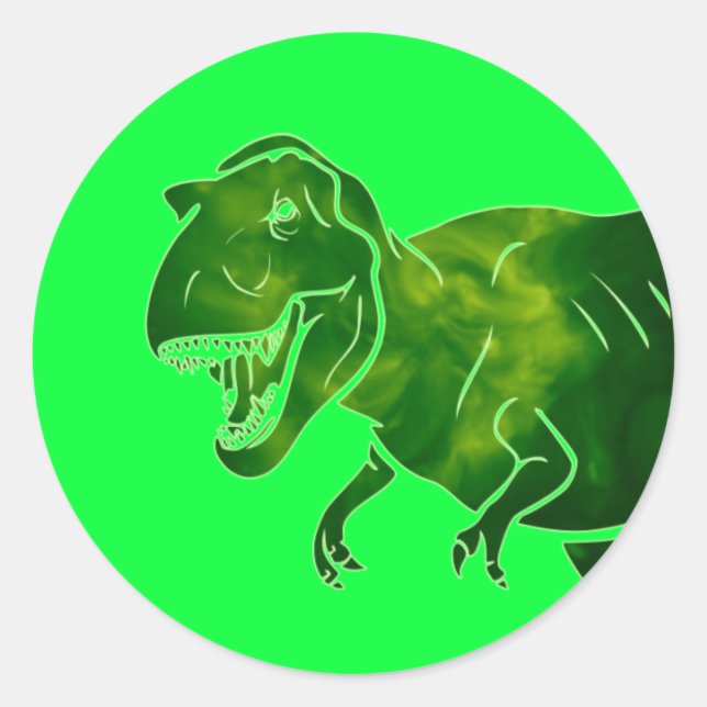T-Rex Classic Round Sticker (Front)