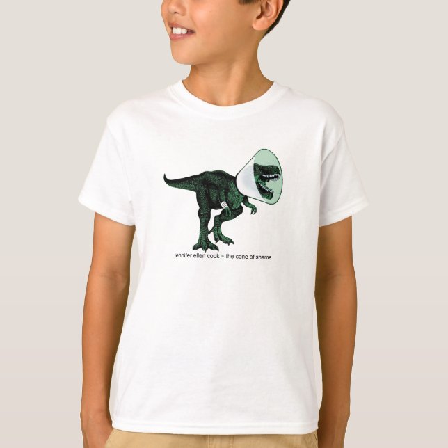 T-Rex Cone of Shame 2  kid's T T-Shirt (Front)