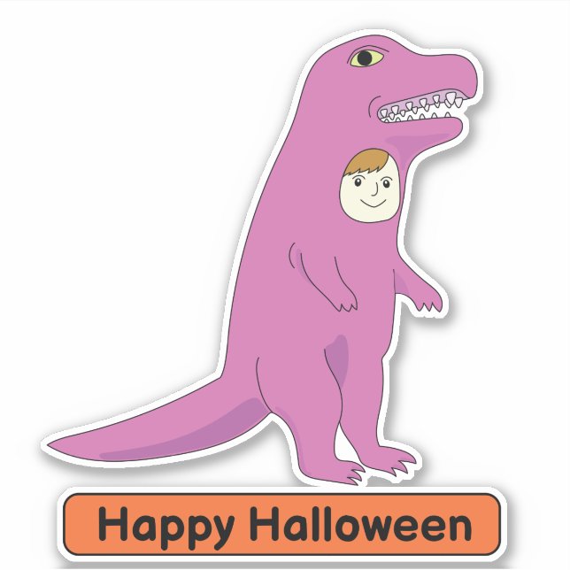 T-rex costume enfant Sticker (Devant)
