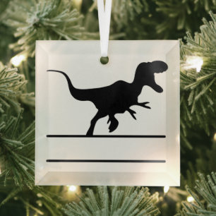 T-Rex Custom Glass Ornament