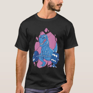 T rex Deadlifting Weightlifting Dino Dinosaur Gym T-Shirt