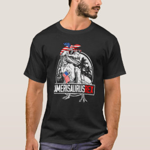 T Rex Dinosaur 4th Of July Amerisaurus Patriotic K T-Shirt