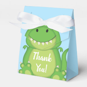 T-Rex Dinosaur Baby Shower Blue Favor Box