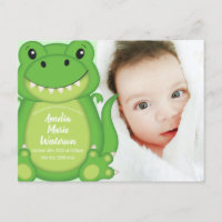 T-Rex Dinosaur Baby Shower Green