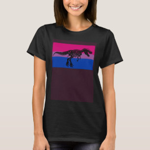 T Rex Dinosaur Bisexual Pride Flag Paleontologist T-Shirt