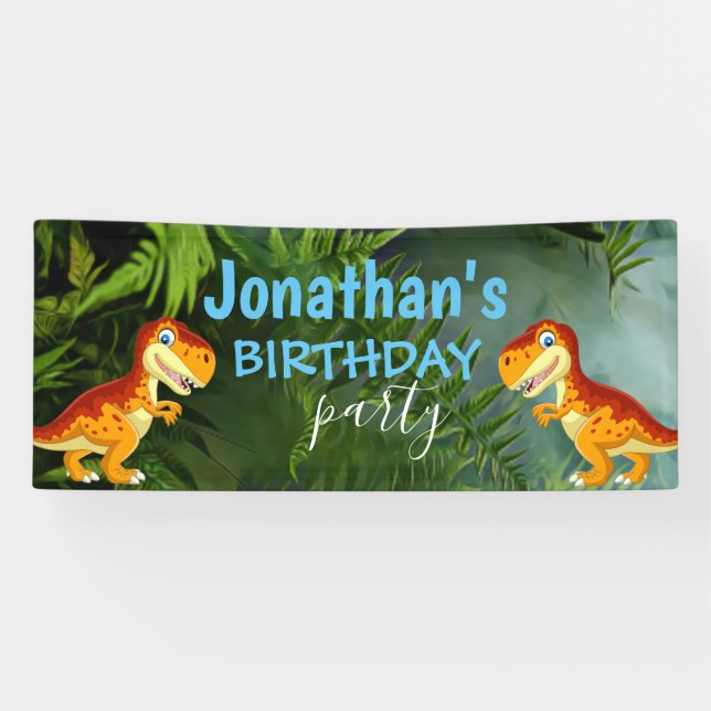 T REX Dinosaur Boy  Banner (Horizontal)