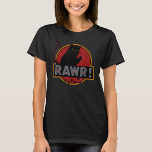 T-Rex Dinosaur Cat, Dad-dy Mom-my, Boy Girl Funny T-Shirt