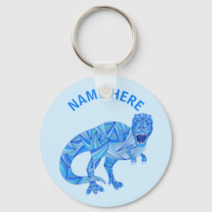 T-Rex Dinosaur Colourful Prehistoric Animal Custom Keychain