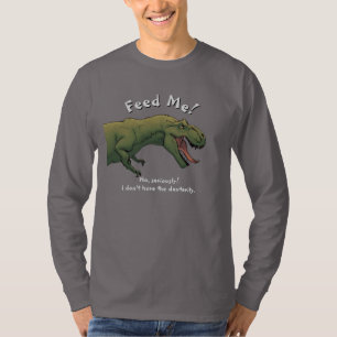 T-Rex Dinosaur Feed Me Men's long sleeve shirt