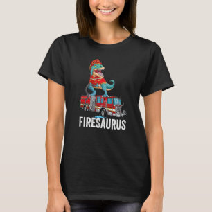 T Rex Dinosaur Firefighter Fireman Firefighting Fi T-Shirt