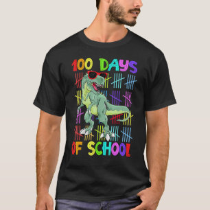 T Rex Dinosaur Funny 100 Days Of School Teacher T-Shirt