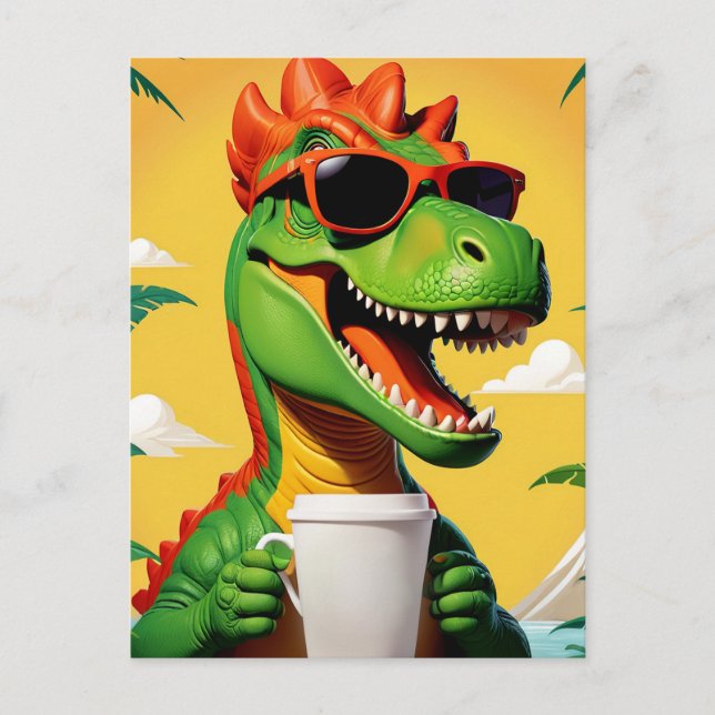 T-Rex Dinosaur Funny  Postcard (Front)