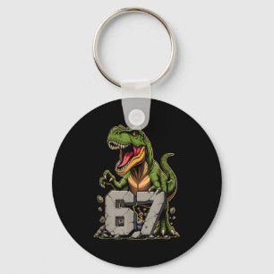 T-rex Dinosaur Funny Six Seven Meme Cool Tyrannosa Keychain