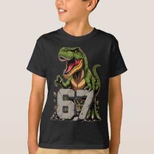 T-rex Dinosaur Funny Six Seven Meme Cool Tyrannosa T-Shirt