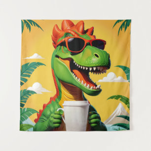 T-Rex Dinosaur Funny Tapestry