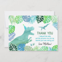 T-Rex Dinosaur Greenery Birthday