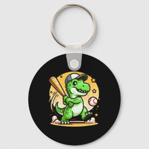 T-rex Dinosaur Hitting Sell Softll Player Boys Gir Keychain