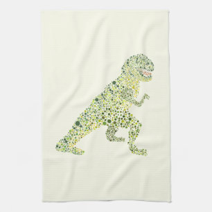T-REX Dinosaur In Dots Kitchen Towel