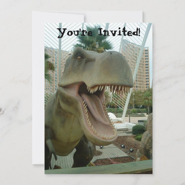 T-Rex Dinosaur Invitation (Front)
