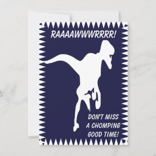 T Rex Dinosaur Invitations de fête d'anniversaire