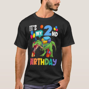 T Rex Dinosaur It´s my 2nd Birthday 2 Years old Bo T-Shirt