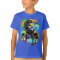 T-Rex Dinosaur Jurassic Reptile on Paint Stains