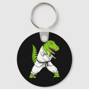 T-rex Dinosaur Karate Kickboxing Martial Arts Jiu- Keychain