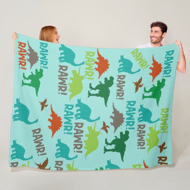 T-Rex Dinosaur Life Dinosaurs Theme Blanket (In Situ)