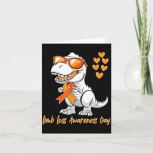 T-Rex Dinosaur Limb Loss Awareness Dino Kid Card
