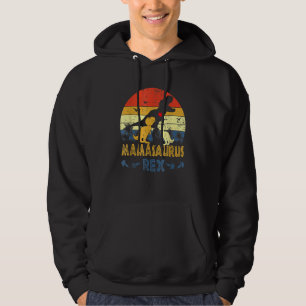 T Rex Dinosaur Mamasaurus Pajama Dino Twin Mom Hoodie
