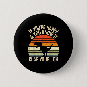 T Rex Dinosaur Meme Funny Dino For Men Women Boy K 2 Inch Round Button