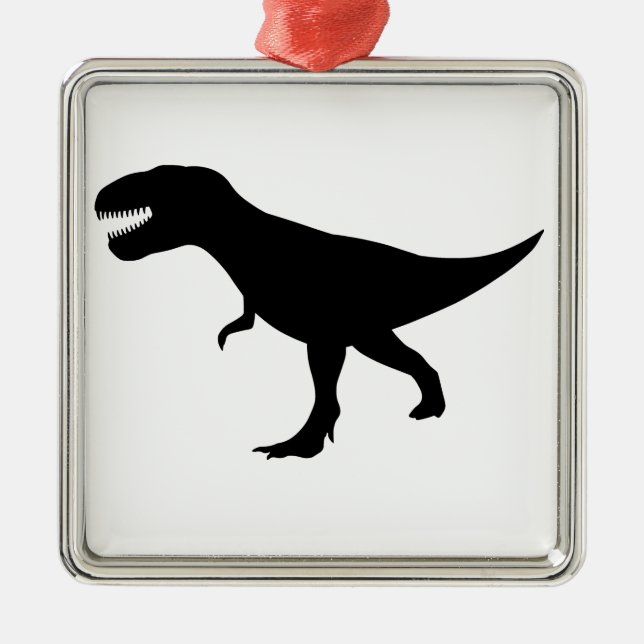 T Rex Dinosaur Metal Ornament (Front)