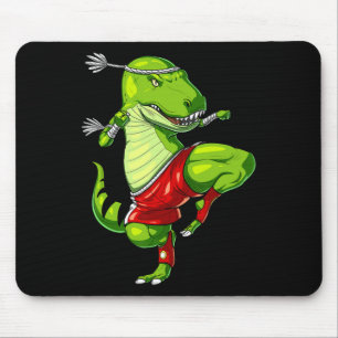 T-rex Dinosaur Muay Thai Boxing Karate Martial Art Mouse Pad