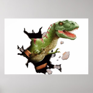 T Rex Dinosaur Mural Poster murale Salle Enfants