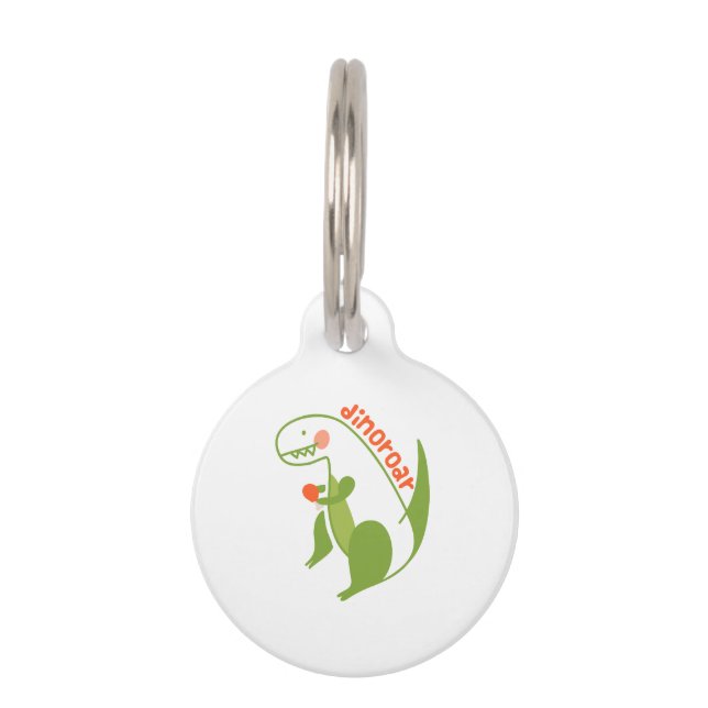 T Rex Dinosaur Pet Tag (Front)
