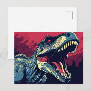 T-Rex dinosaur reptile  Postcard