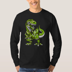 T Rex Dinosaur Robot Futuristic Science Fiction Bo T-Shirt