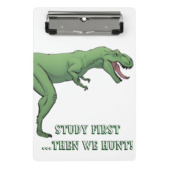 T-Rex Dinosaur School Supplies Mini Clipboard (Front)