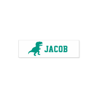 T Rex Dinosaur Silhouette Kids Name Self-inking Stamp
