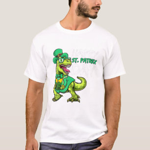 T Rex Dinosaur , St Patrick’S Day Toddler Boys T-Shirt