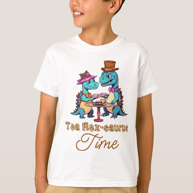 T-Rex Dinosaur T-Shirt - Conception jouable et ado (Devant)