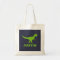T Rex dinosaur tote bag personalized for kids