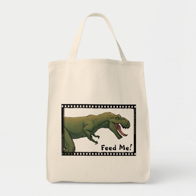 T-Rex Dinosaur Tyrannosaurus Feed Me!  Tote Bag (Front)